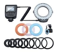 Kit de flash annulaire macro à LED avec 8 adaptateurs pour flash d'appareil photo reflex numérique