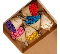 Kit de Fleurs Bricolage Lot de 6 Bouquets Miniatures séchés remplis d'étoiles, Fleurs éternelles séchées 11 x 7 cm, décoratives Faites à la Main