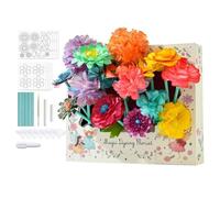 Kit de fleurs en papier - Set pour créer des fleurs en papier - Kit éducatif pour garçons et filles d'arrangements floraux manuels