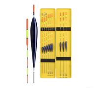 Kit de flotteurs de pêche à haute réactivité pour carpe conçu pour une transmission précise du signal en eau peu profonde et pêche à l'habitat naturel (9 flotteurs diurnes)