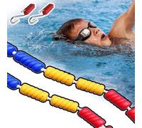 Kit de flotteurs de sécurité pour Piscine - Bouée de séparation en polyéthylène, Cordes de flottaison Haute visibilité pour piscines, Cours d'eau et plages(Nylon,12m/40ft)