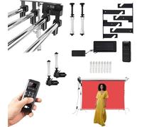 Kit de fond pour photo motorisé, système de support de rouleau de fond pour photographie au plafond et au mur, support électrique avec télécommande, supporte 20 kg