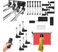Kit de fond pour photo motorisé, système de support de rouleau de fond pour photographie au plafond et au mur, support électrique avec télécommande, supporte 20 kg