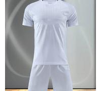 Kit de football personnalisable pour enfants et jeunes de style Real Madrid et anglais (8-12 ans) - Ensemble de maillot et short personnalisé, style de conception de maillot domicile, logo, numéros et