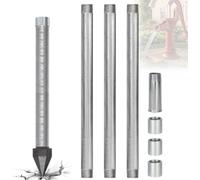 Kit De Forage De Puits D'eau 1/4 Pouce - Tuyaux Galvanisés Robustes Avec Pointe De Forage En Acier Inoxydable Et Crépine Pour Puits À Sa-ble, Nappe Phréatique De 6 M(1+3 Pipes-4m (13ft))