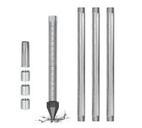 Kit de Forage de Puits-Kit de Pointe de Puits,36 Pouces Maille Inox 60 Mesh-Crépine de Puits avec Raccord 1-1/4 Pouce NPT pour Irrigation et Entretien des Pelouses(4m)