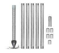 Kit de Forage de Puits-Kit de Pointe de Puits,36 Pouces Maille Inox 60 Mesh-Crépine de Puits avec Raccord 1-1/4 Pouce NPT pour Irrigation et Entretien des Pelouses(6m)