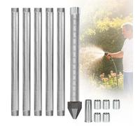 Kit De Forage De Puits Peu Profond, Kit De Pointe De Puits, Tuyau Galvanisé Robuste Et Embout En Fonte, Accès À L'eau Souterraine Pour La Ferme, La Pelouse Et L'Élevage(1+5 Pipes-6m (20ft))