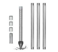 Kit de Forage de Puits-Pointe de Drive en Fonte,36 Pouces Maille Inox 60 Mesh-Kit de Pointe de Puits,Raccord 1-1/4 Pouce NPT pour Irrigation Pelouse et Agriculture(4m)