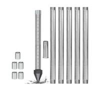 Kit de Forage de Puits-Pointe de Drive en Fonte,36 Pouces Maille Inox 60 Mesh-Kit de Pointe de Puits,Raccord 1-1/4 Pouce NPT pour Irrigation Pelouse et Agriculture(6m)