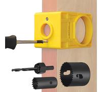 Kit de forage du trou de porte - Ensemble de scie complète, outils à main d'installation | de haute qualité avec modèle de guide de positionnement 1-3/8 à 1-3/4 pouces de coupe efficace pour