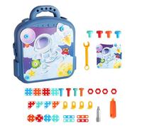 Kit de forage en mosaïque - Jeu société d'assemblage, outil alimenté par batterie avec blocs chevilles, système jeu d'ingénierie interactif, activité croissance des compétences cognitives | Jouet d'ac