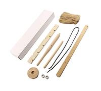 Kit de foret d'arc primitif pour extérieur, camping et randonnée, outil de fabrication du bois, perceuse manuelle (jaune, taille unique)