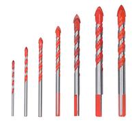 Kit de forets multi-usages en carbure de tungstène, haute dureté, perçage rapide pour carreaux de céramique, béton, verre, brique, bois, plastique, outils à main durables, 15 (7 pièces)