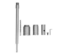 Kit de forets pour coupe-béton à manche rond, ensemble de scies cloche en carbure de 30, 40 et 50 mm avec tige de 350 mm, adapté aux murs en brique et en mousse, pour