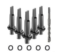 Kit de forets SDS et cales de fendage de pierre pour briser efficacement la roche, outils en acier forgé adaptés pour le granit, le marbre, le béton dans les travaux de construction (ensemble de