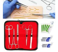 Kit De Formation À La Suture Cutanée Chirurgicale, 17 Pièces, Modèle De Pratique De Suture, Coussin D'Entraînement En Silicone, Aiguille Ciseaux, Outil D'Enseignement