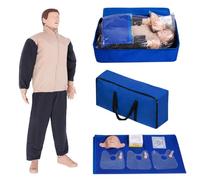 Kit de formation de mannequin de RCR pour adulte, corps complet pour | Pratique de compression thoracique, ouverture des voies respiratoires, respiration de sauvetage, élévation et chute de
