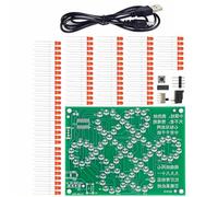 Kit de formation de soudage électronique 81 LED avec nœud chinois - Microcontrôleur amusant - Pour exercices de soudage - Pour débutants