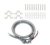 Kit de fouet électrique flexible de 1,2 m avec conduit électrique CA - Sans métal - Étanche aux liquides - Avec fils de calibre 10