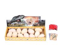 Kit de fouille d’œufs de Dinosaures, Jouet de Simulation d’archéologie pour Enfants, 12 œufs de Dinosaure réalistes avec Ciseaux, brosses et Cartes d’Apprentissage, Cadeau éducatif