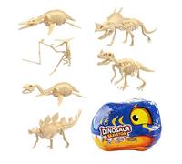 Kit De Fouille De Dinosaures - Outil D'apprentissage Du Squelette, Ensemble De Fossiles D'animaux De 12 Cm Pour L'éducation Scientifique, Article En Plâtre Rigide, Révélation Réaliste Des Os Avec