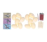 Kit de fouille d'œufs de Dinosaures en Argile, Jouet d'excavation d'œufs de Dinosaures archéologiques pour Enfants Amoureux des Dinosaures, 12 œufs de Dinosaure, 12 pinceaux, 12