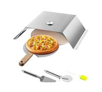 Kit de four à pizza de 13 pouces en acier inoxydable, y compris la chambre à pizza, facile à utiliser, jardins extérieurs, terrasses, usage domestique