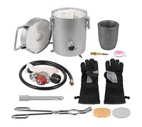 Kit de four à propane 28LB/12.8KG avec creuset et pinces for fusion d'or, d'argent cuivre, ensemble forge 2700 °F/1482 °C,Série thermique