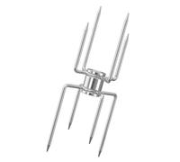 Kit de fourchettes à viande for rôtissoire, 1 paire, en acier inoxydable, remplacement de douille de contre-équilibre, adapté à la tige de barbecue, cuisine en plein air(Double-Sided)