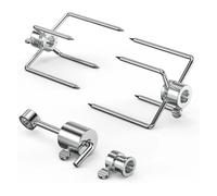 Kit de fourchettes à viande for rôtissoire, 1 paire, en acier inoxydable, remplacement de douille de contre-équilibre, adapté à la tige de barbecue, cuisine en plein air((1-Pair) Kit)