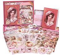 Kit de fournitures de scrapbooking, fournitures de journal de pacotille vintage, kit de scrapbooking avec autocollants esthétiques éphémères, mignon set de papeterie, kit de journal à billes