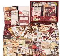 Kit de fournitures de scrapbooking, kit de scrapbooking esthétique vintage, fournitures de journal intime, fournitures de journal intime, cadeau d'anniversaire pour adulte, adolescente, fille, enfant,