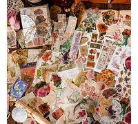 Kit de fournitures de scrapbooking vintage pour scrapbooking, journal, esthétique, autocollants, matériau éphémère, lot pour journal indésirable, bullet journal, planificateurs, carnets (83 pièces)