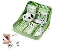 Kit De Fournitures Scolaires | Fournitures Pour Lycée,Design Panda avec Notes Autocollantes Broches Pendentifs Coffret pour Étudiants Filles