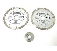 Kit de fraise à rainurer pour meuleuse d'angle standard 125 mm 2 disques à tronçonner diamantés + bague d'écartement 10 mm de largeur de rainure