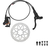 Kit de frein à disque hydraulique avant gauche et arrière droit pour scooter avec rotors à six trous de 160 mm en alliage d'aluminium noir (B)