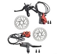 Kit de frein à disque hydraulique pour vélo électrique, kit de frein électrique à 2 pistons, VTT gauche avant 90 cm droit arrière 145 cm système de freinage pour vélo électrique, liquide de frein DOT4
