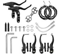Kit de Frein de Vélo Complet Kit de Frein de Vélo de Type V, Aluminium Pièces Détachées de Vélo, Kit de Leviers de Câble D'étrier de Frein, Kit de Frein pour a Plupart des Vélos, BMX, VTT