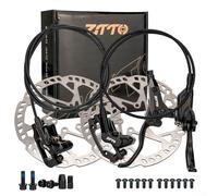 Kit de frein hydraulique pour vélo avec 4 pistons à double étriers et rotors de 160 mm gauche avant et arrière droit pour VTT avec adaptateur de montage IS/PM