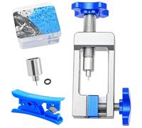 Kit de frein hydraulique pour vélo, outil d’insertion d’aiguille avec coupe-durite, outil d’insertion de raccord de durite, alliage d’aluminium CNC, robuste et compact, pour durites de 0,2" et 0,22"