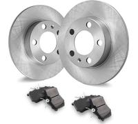 Kit de freinage essieu arrière 232mm Audi A3, Seat Ibiza, Skoda Octavia, VW Golf IV - plaquettes de frein en céramique, disques de frein en fonte - résistant à la rouille, faible poussière & bruit