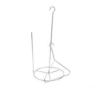 Kit de friteuse à dinde en acier inoxydable avec support, panier à rôtir 3 en 1 pour friture de poulet entier, passe au lave-vaisselle, argent, 28 x 15 x 3 cm