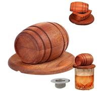 Kit de Fumage en Tonneau de Bois, Fumoir à Whisky et Cocktails, Kit de Fumage à L'ancienne, Infuseur de Fumoir, Cadeau de Bar à Domicile Parfait pour Hommes, Créez Une Expérience de Boisson Unique