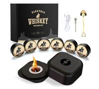 Kit de fumoir à Cocktail électrique avec 6 copeaux de Bois, kit de fumoir à Whisky Rechargeable avec Briquet intégré, kit de fumoir à l'ancienne pour Bourbon, Cadeau pour Homme, Papa, Mari, Petit ami