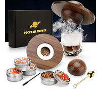 Kit de Fumoir Cocktail, ensemble fumeur cocktail avec 4 copeaux bois, kit de boissons pour fumeur de whisky à l'ancienne, cocktails accessoires pour whisky, boissons, bourbon, café, viandes-Walnut