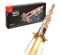 UGEARS Maquette mécanique en bois Saturn V NASA – Jeu de construction – Doré