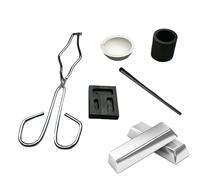 Kit De Fusion D'or - Creuset En Graphite, Lingot, Ensemble De Fusion De Raffinage Des Métaux Pour Débutant, Pinces En Graphite Complètes, Bâton D'agitation, Pour Le Moulage De Bijoux, Loisirs Créatifs