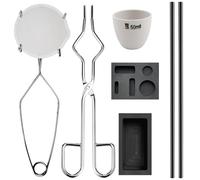 Kit de fusion d'or - Pot de forge en graphite pour torche, fondeur de lingot fiable, moule de moulage multifonctionnel | Cuivre, aluminium, fer, argent, bijoux, affinage, bricolage, fonderie