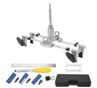 Kit de gabarit à mortaiser pour serrure de porte avec 3 fraises en acier | Butées de profondeur réglables, roulements linéaires et échelles de mesure supportent une mortaise contrôlée sur les portes